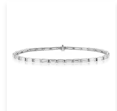 DIAMOND BRACELET BAGUETTE SET_18K G VS 5.35ct 7.6g KT