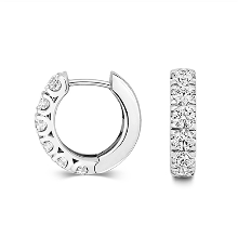 DIAMOND HOOP EARRINGS 18K G/H VS-SI 1.51ct 4.95g 18KT $2,505.00