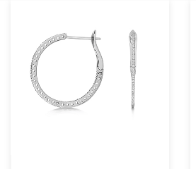 DIAMOND HOOPS 18KH/ISI0.25 ct 18 KT